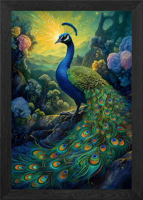 Vogelparadies gerahmtes Wandbild Poster Leinwanddruck Bild