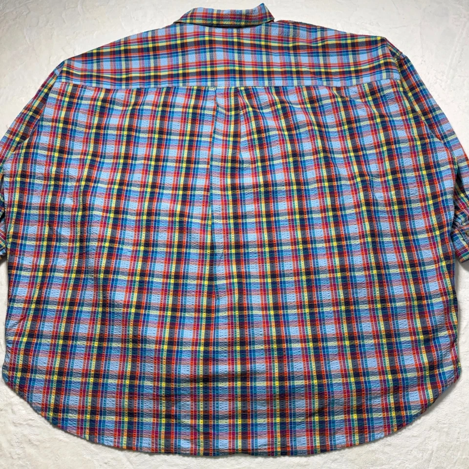 Urban Outfitters Para Mujer M Gran Tamaño Bryce Cuadros Longline Abotonado Campamento Slouchy Foto 2 de 4