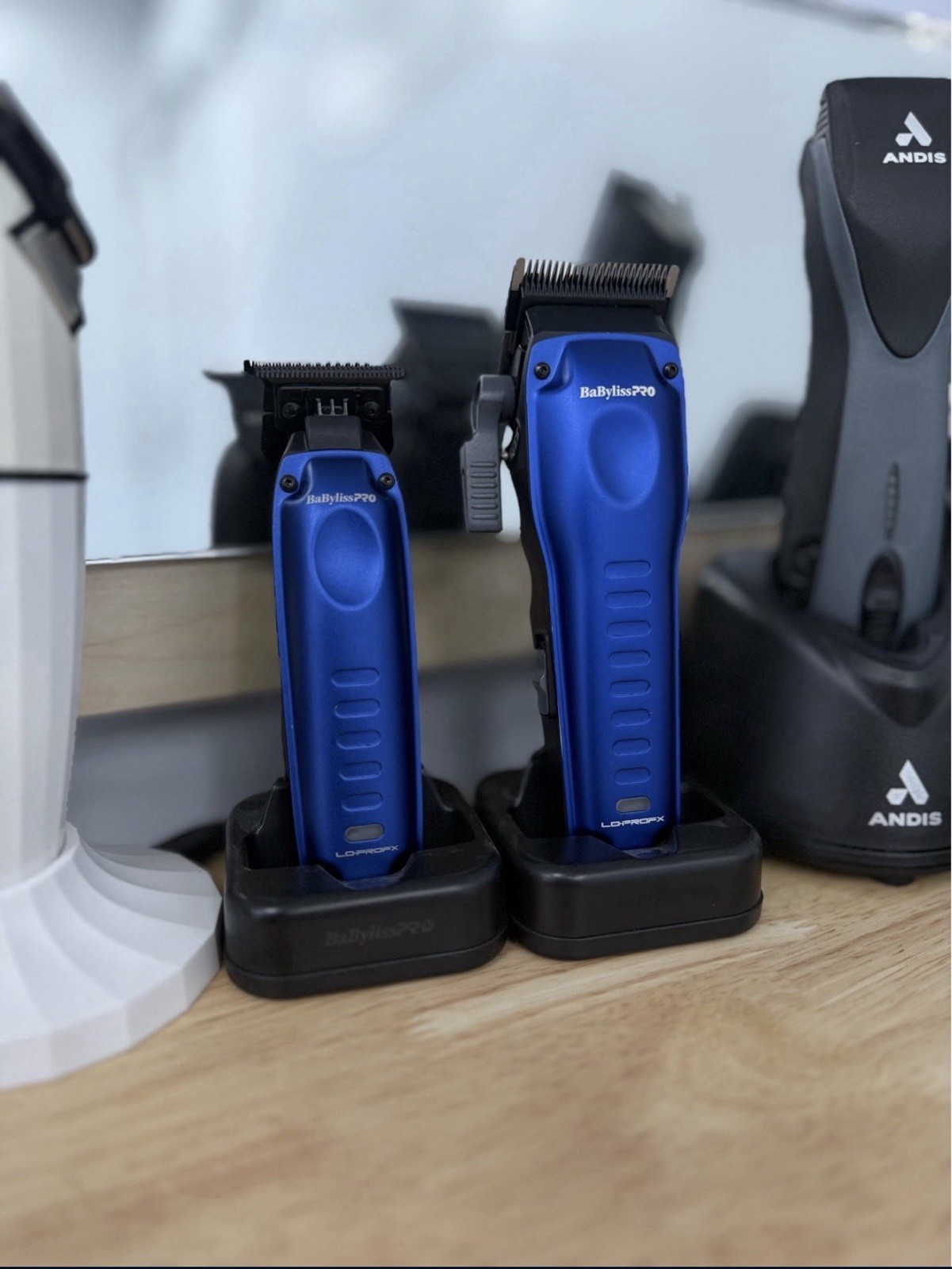 BaByliss PRO LO-PROFX Blue Cordless Trimmer & Clipper Set with Charging Stand