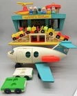 Vintage Fisher Price Little People Airport Plane Jet Helicopter 996 COMPLETE