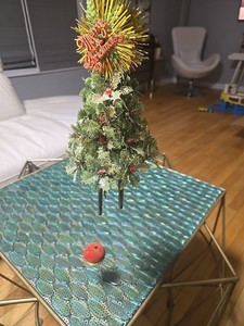 Vintage 50’s/60’s MCM Plastic Christmas Tree Wind Chime