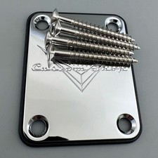 Fender Custom Shop Neck Plate for Telecaster and Stratocaster Guitar Chrome