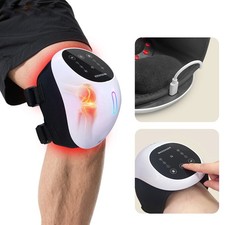 Cordless Knee Massager Heated Vibration Red Light Therapy W/ Big LED Screen