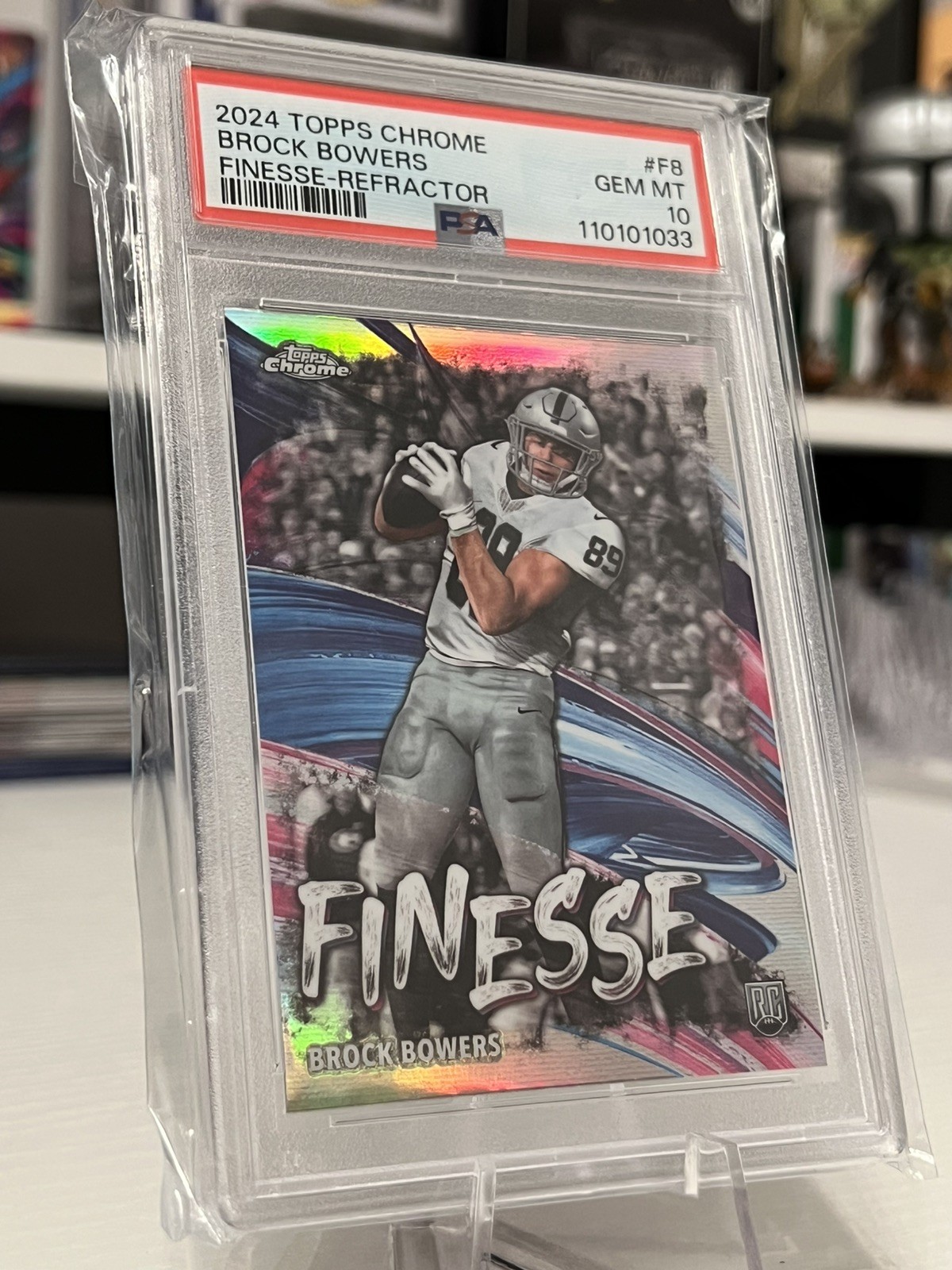 Brock Bowers Topps Chrome Finesse #F8 Refractor