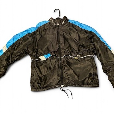 Vintage ASICS GORE-TEX Windbreaker Jacket Men s XL Black Blue Full Zip 90's