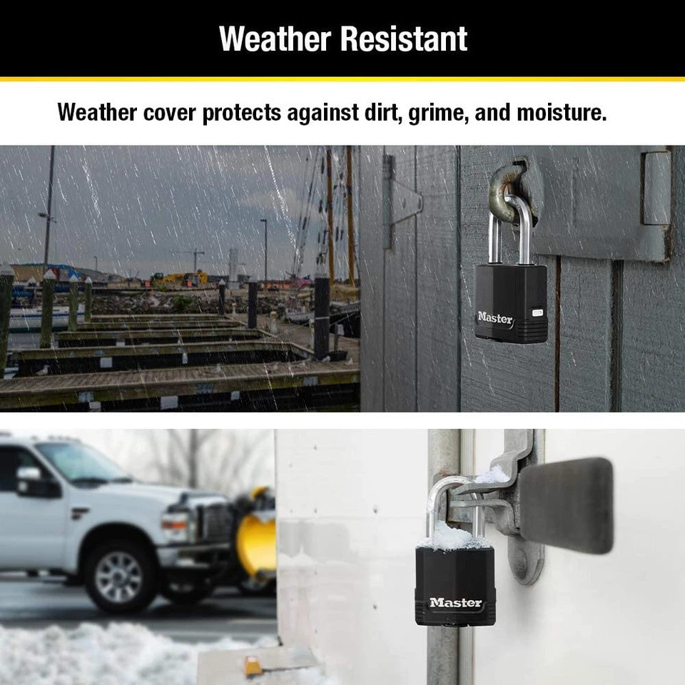 Master Lock Black Magnum Keyed-Alike Padlocks with All-Weather Cover, Outdoor Lo - Image 4 of 4