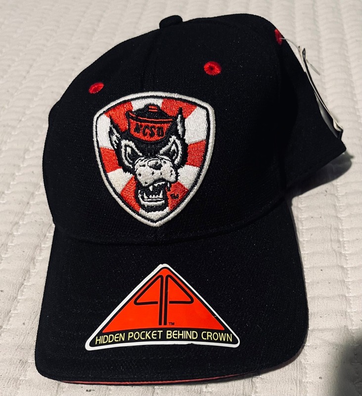 North Carolina State Wolfpack Hidden Pocket All-Star Apparel S/M Hat New Tags