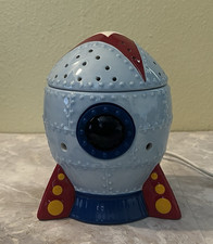 Scentsy Blast Off Rocket Blue Wax Warmer Space Ship Night Light Retired