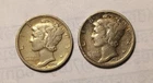 Lot Of (2) 1924-D,1927-s mercury Dimes  no Reserve