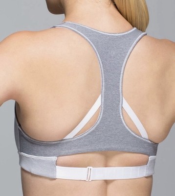 Lululemon Take 2 Bra Wee Stripe Heathered Slate 6 Reversible