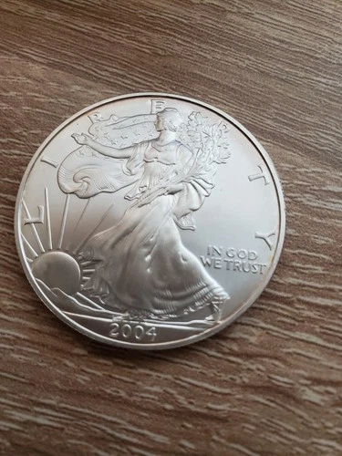 2004 American Silver Eagle Fine Silver Dollar Coin-Uncirculated Ungraded