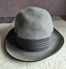 Resolut Herren Fedora Filzhut grau Gr. 58 ohn...