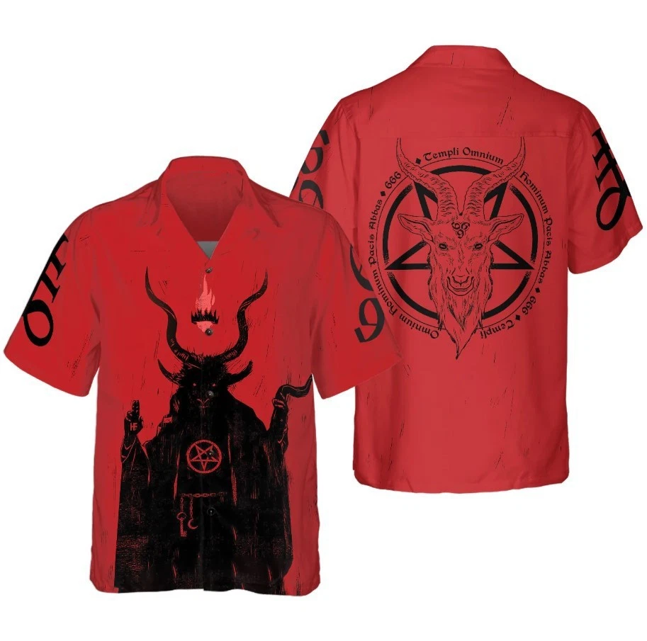 Satanic Demon Goat Hawaiian Shirt