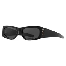 Saint Laurent Black Rectangular Ladies Sunglasses SL M140 001 56 SL M140 001 56