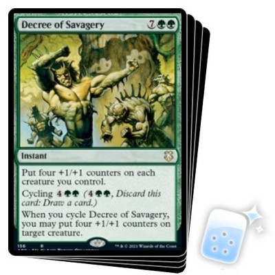 DECREE OF SAVAGERY X4 Adventures In The Forgotten Realms: Commander Magic MTG