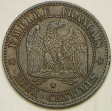 FRANCIA 2 centesimi 1857 W - bronzo - Napoleone III. - XF - 3820*