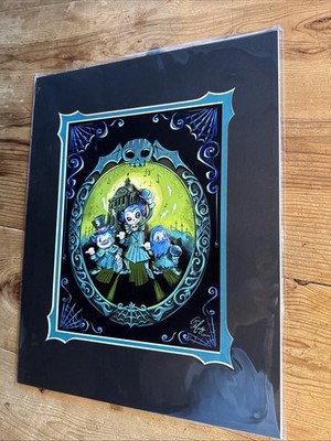 Disney WonderGround Hitchhiking Ghosts Haunted Mansion Miss Mindy 14  18  Print