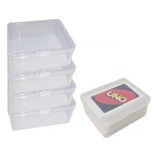 4PCS Plastic Game Card Storage Box, UNO Card Case, playing card box, High Cap...