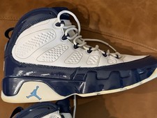 Jordan Air Jordan 9 Men  s retro pearl blue Basketball Sneakers White/Blue