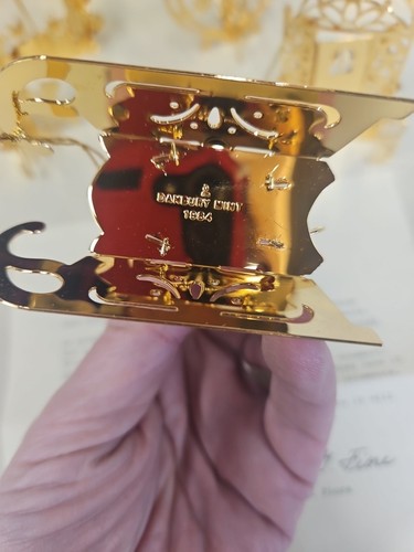 1984 Danbury Mint Gold Christmas Ornament Collection Set of 12 w/Box. ME4#6 - Bild 8 von 17