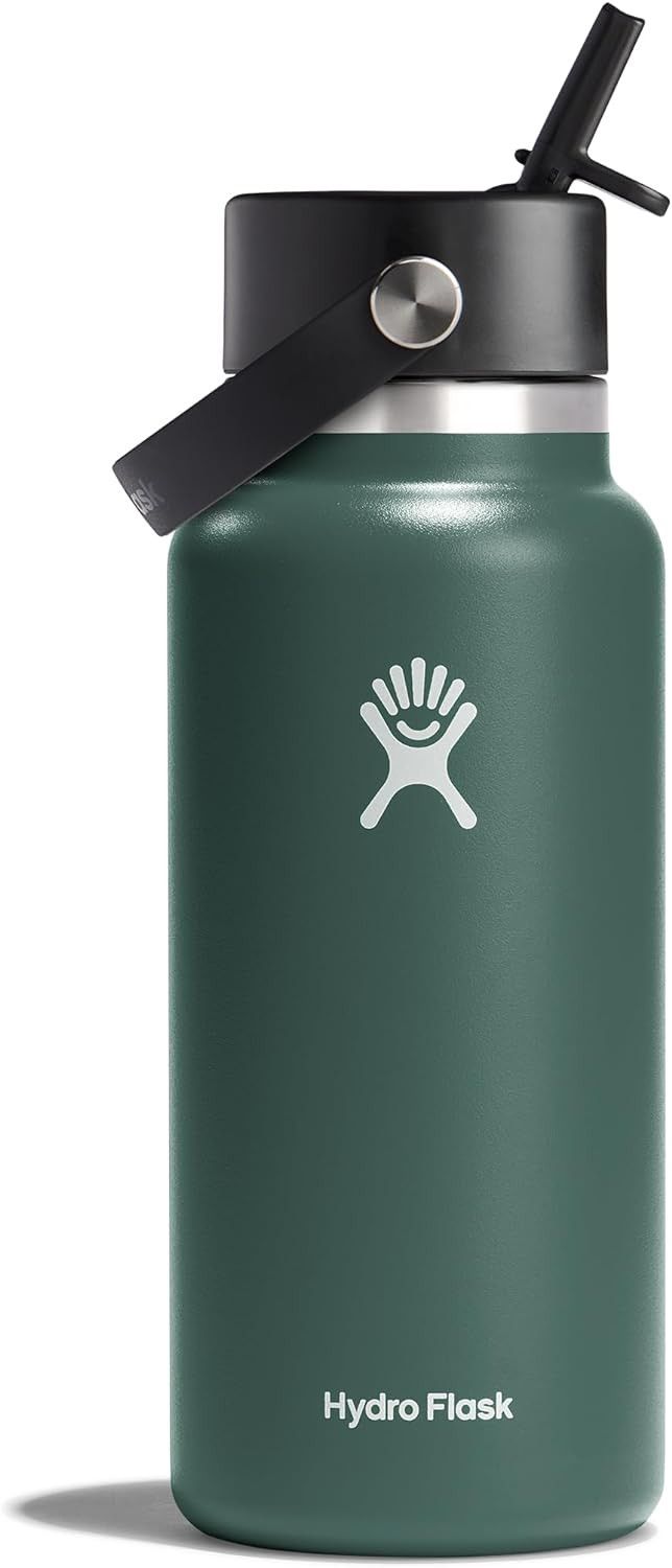 HYDRO FLASK 32oz Wide Mouth Vacuum Insulated Stainless Steel Water Bottle in Fir Green