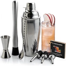24 Oz Cocktail Shaker Set with Premium Drink Mixer Accessories: Drink Shaker wit
