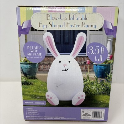 Occasions Blow-Up Inflatable Egg Shaped Easter Bunny 3.5 Feet Tall New In Box!!
