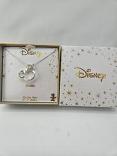 Minnie Mouse Bowtiful Necklace NEW Fine Silver Plated Disney Jewelry Sparkly