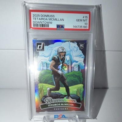 Donruss Tetairoa McMillan Rookie Downtown Insert #15 Panthers PSA