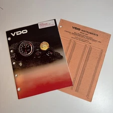VDO Yazaki Corp. Auto, Nautical, Aviation Instrument Catalog & Price list 1990