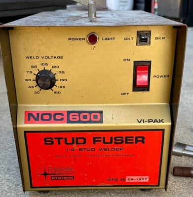 NOVA Systems 1/4'' Stud Welder W/20 Collets, Misc. Studs, Nuts, Pins NOC600 ViPak