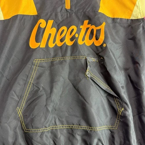 Cheetos Chester Cheetah Colorblock Windbreaker Jacket Small 1/4 Zip Pink Black image 2