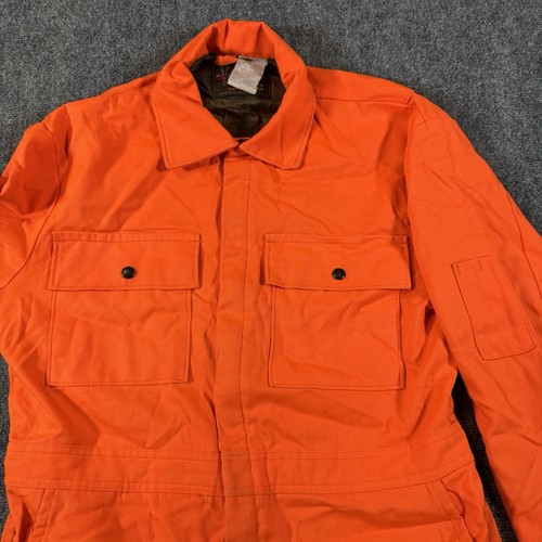 Vintage Walls Blizzard Pruf Coveralls Adult Large Short Orange Hunting USA MADE - Picture 11 of 17