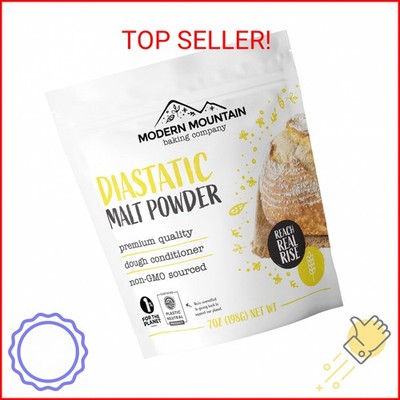 Diastatic Malt Powder (7oz) Dry Malt Powder for Baking, Improve Dough Rise, Enha
