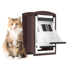 Cat Door for Wall, Cat Door for Interior and Exterior Wall, Pet Door with Dou...