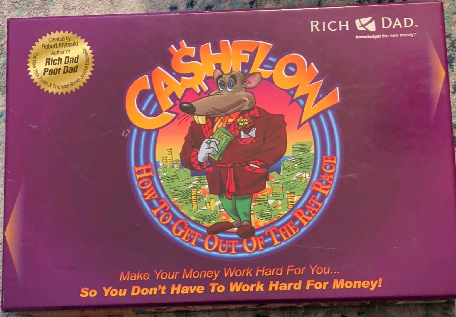 Rich Dad CASHFLOW Board Game Set  w/ 3 Disc Set MISSING 2 TOKENS