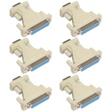 6x DB-9 Male to DB-25 Female DB9 M to DB25 F D-Sub Serial Adapter Converter