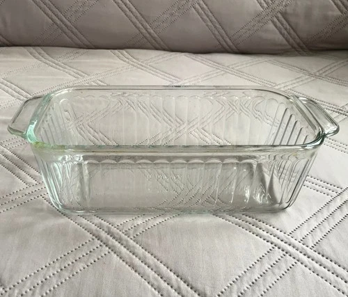 Vintage Pyrex 213-S Meat Loaf Pan Ribbed Glass Dish