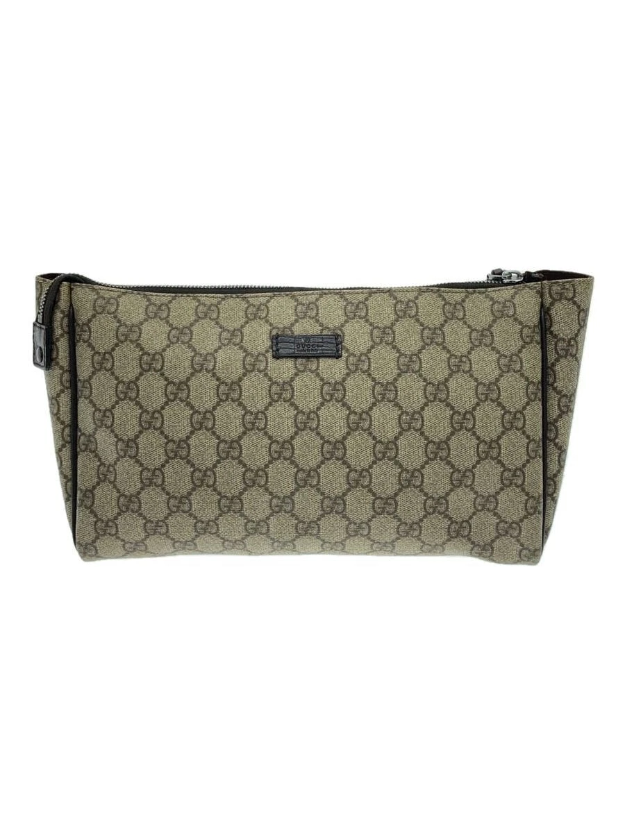 Sac pochette GUCCI_GG plus PVC marron motif all over