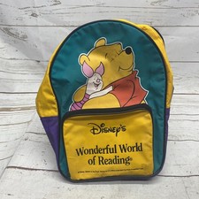 Vintage Disney Wonderful World of Reading Backpack Winnie the Pooh Small