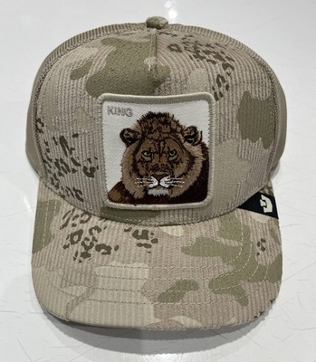 Goorin Bros King Camo Lion Corduroy Trucker Hat - New With Tag