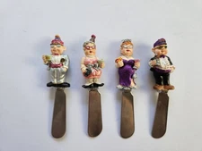 2000 or Bust Spreader Knife Boston Warehouse Set of 4 Party Figurines Serveware