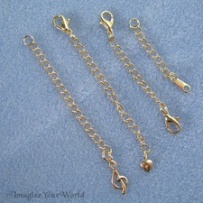 GOLD-PLATED /Tone Safety or EXTENDER CHAIN Custom Handmade Your Style/Length B3L