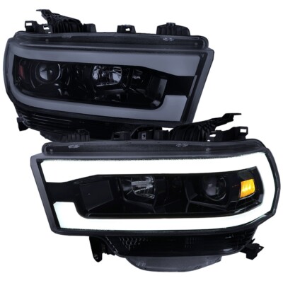 19-22 Dodge RAM 2500/3500/4500/5500 Projector Headlights Smoked Housing CCFL DRL