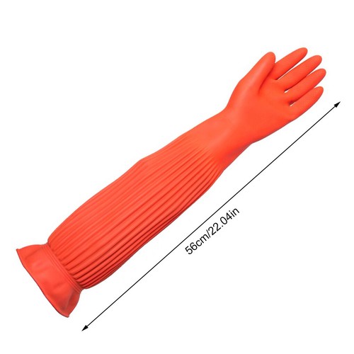 56CM Kitchen Clean Gloves Waterproof Long Sleeve Rubber Gloves for Dishewashing - Picture 3 of 9