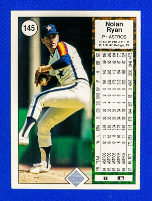 Nolan Ryan #145 (1989 Upper Deck) 3D Motion Baseball Card, Houston