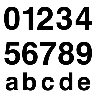 Zahlen Aufkleber Nummer Buchstabe zum Kleben Ziffer zum Aufkleben 10cm Schwarz