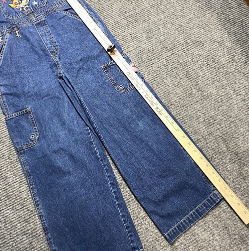 Vintage Power Puff Girls Overalls Girls 7/8 Blue Denim Cartoon Network Y2K 90s - Picture 8 of 10