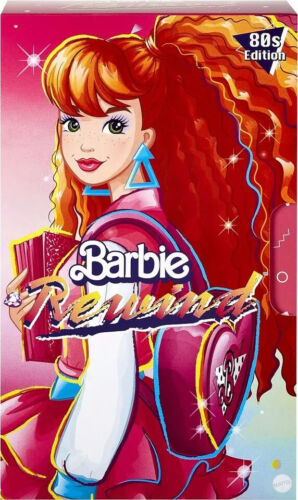 Chaqueta Universitaria Barbie Rewind Edición Años 80 Schoolin' Around Muñeca Pelirroja HBY13 NUEVA - Imagen 3 de 6