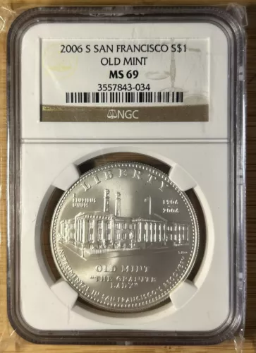 2006 S $1 NGC MS69 Old San Francisco Mint Silver Dollar - Uncirculated
